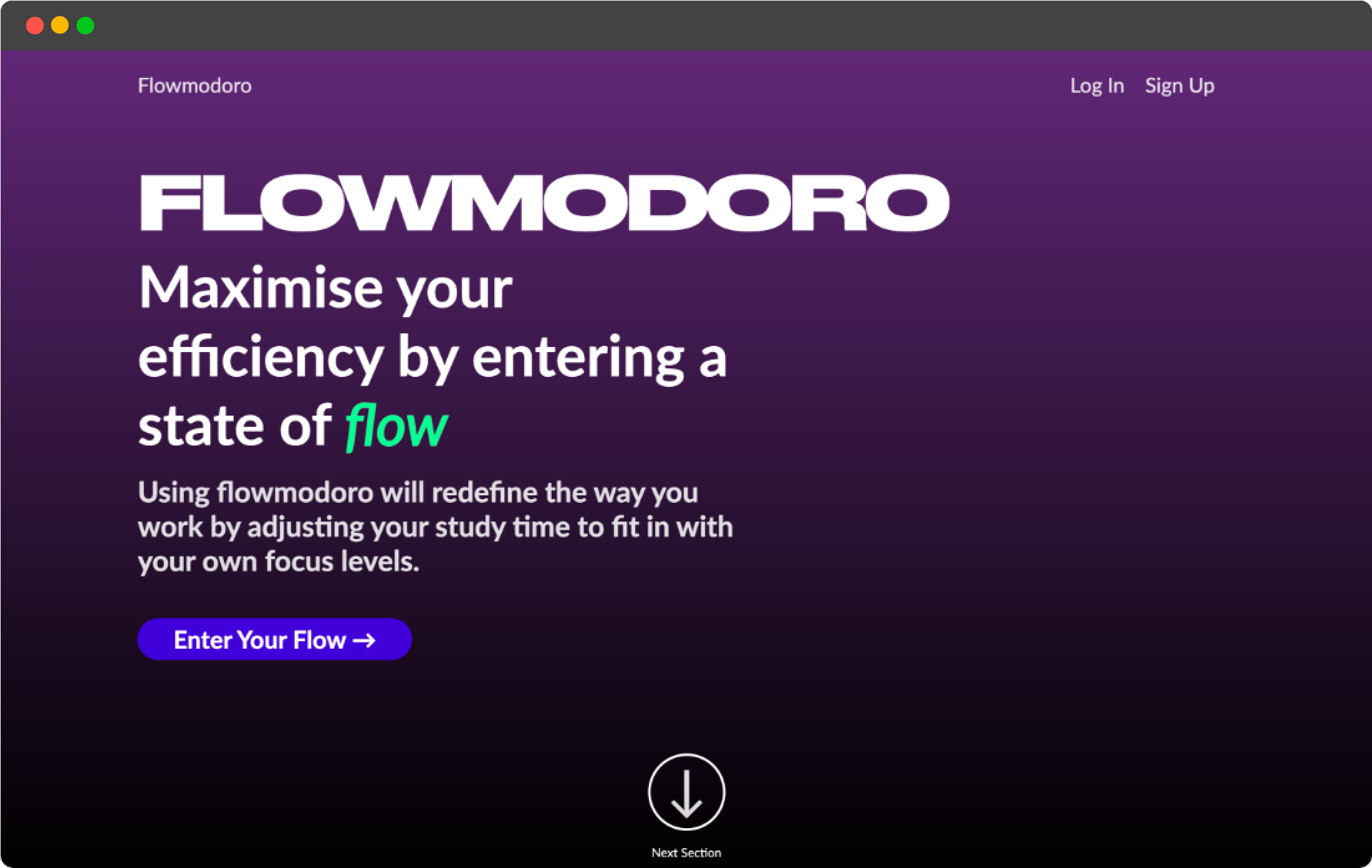 Image of flowmodoro website