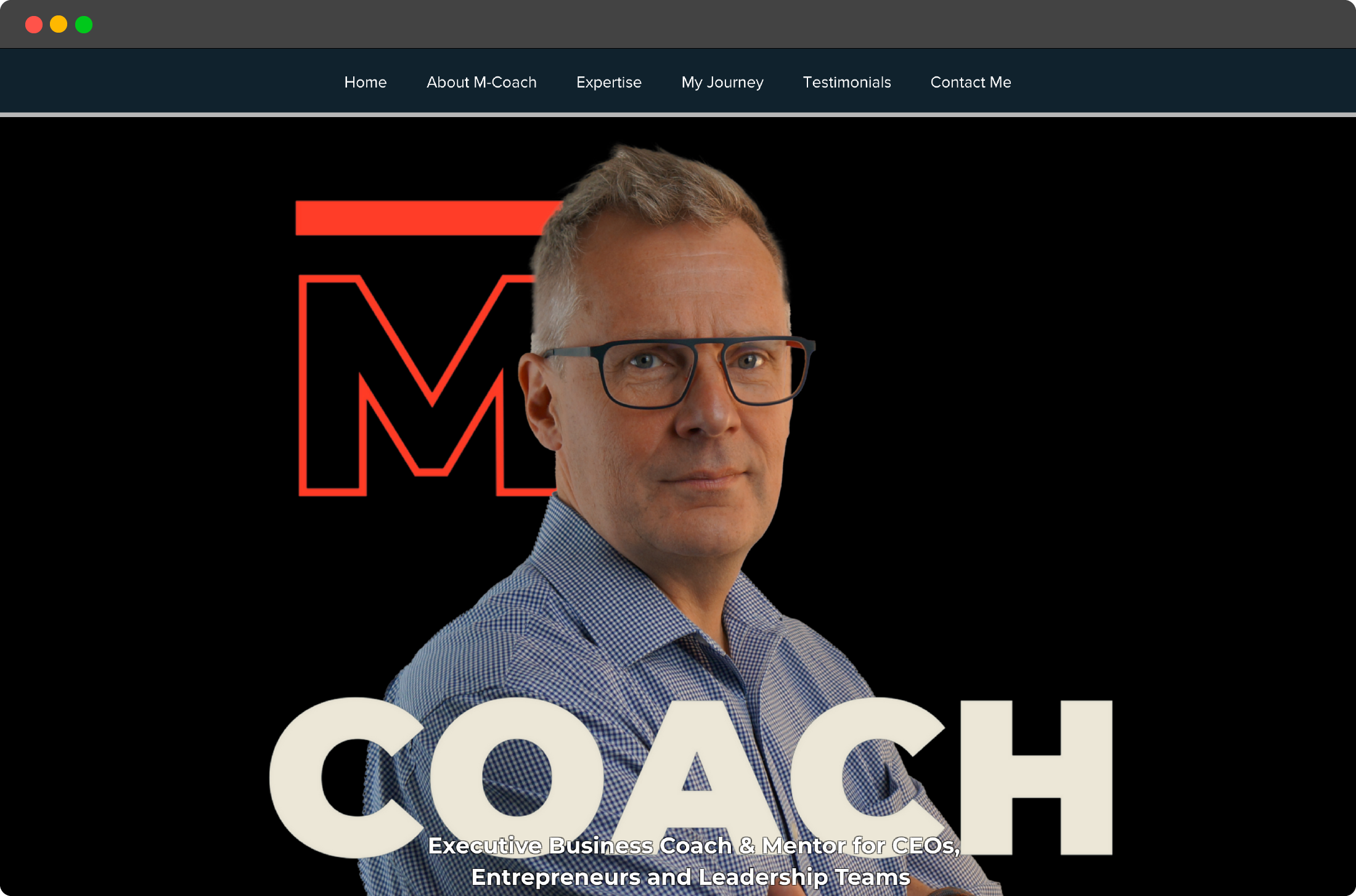 Image of M coach website